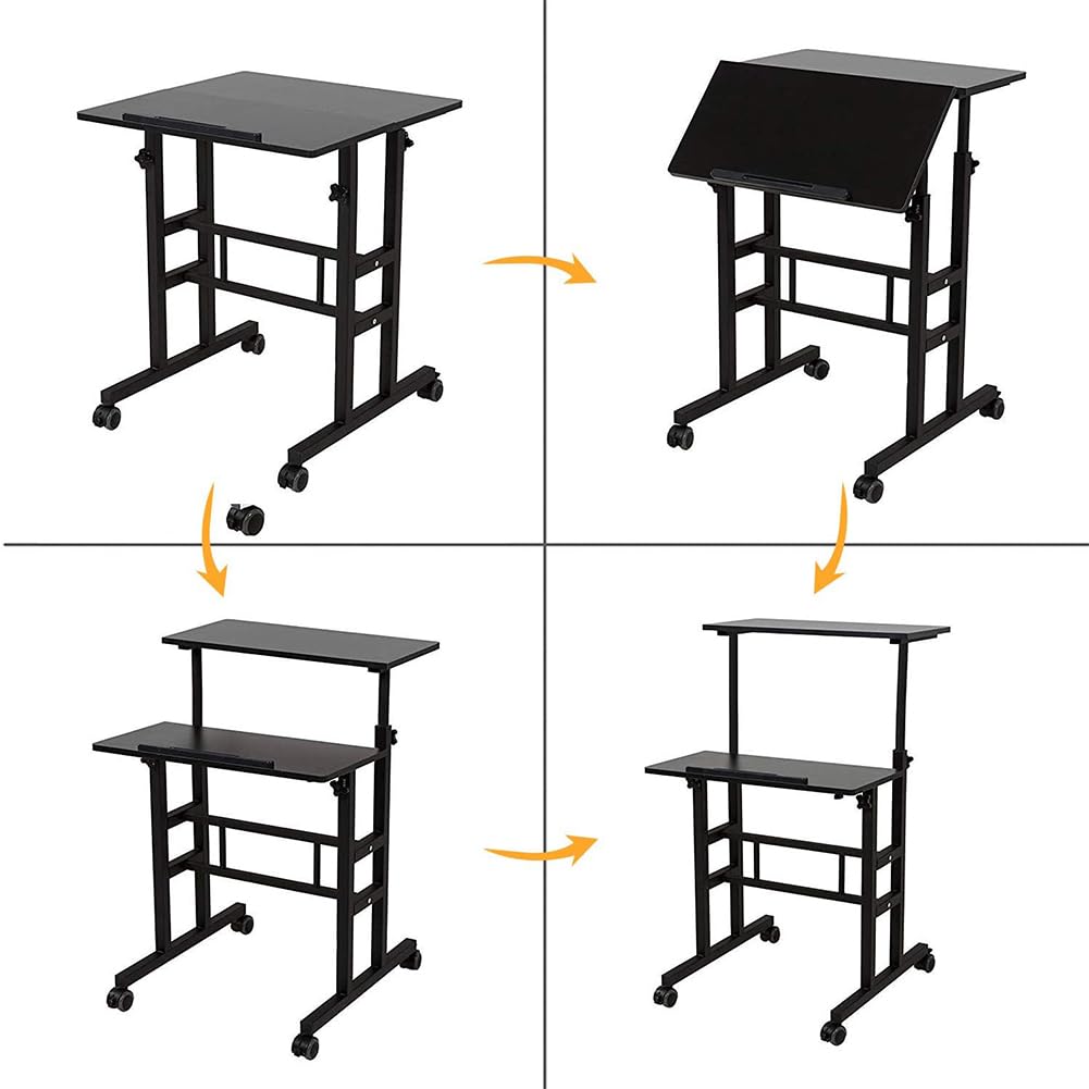 Plataforma inferior inclinable de la mesa Garvee con limitador para libros y objetos